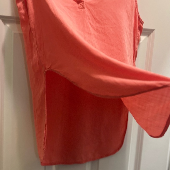 3/$19 Cloth & Stone coral pink sleeveless tunic tank top - Picture 7 of 14
